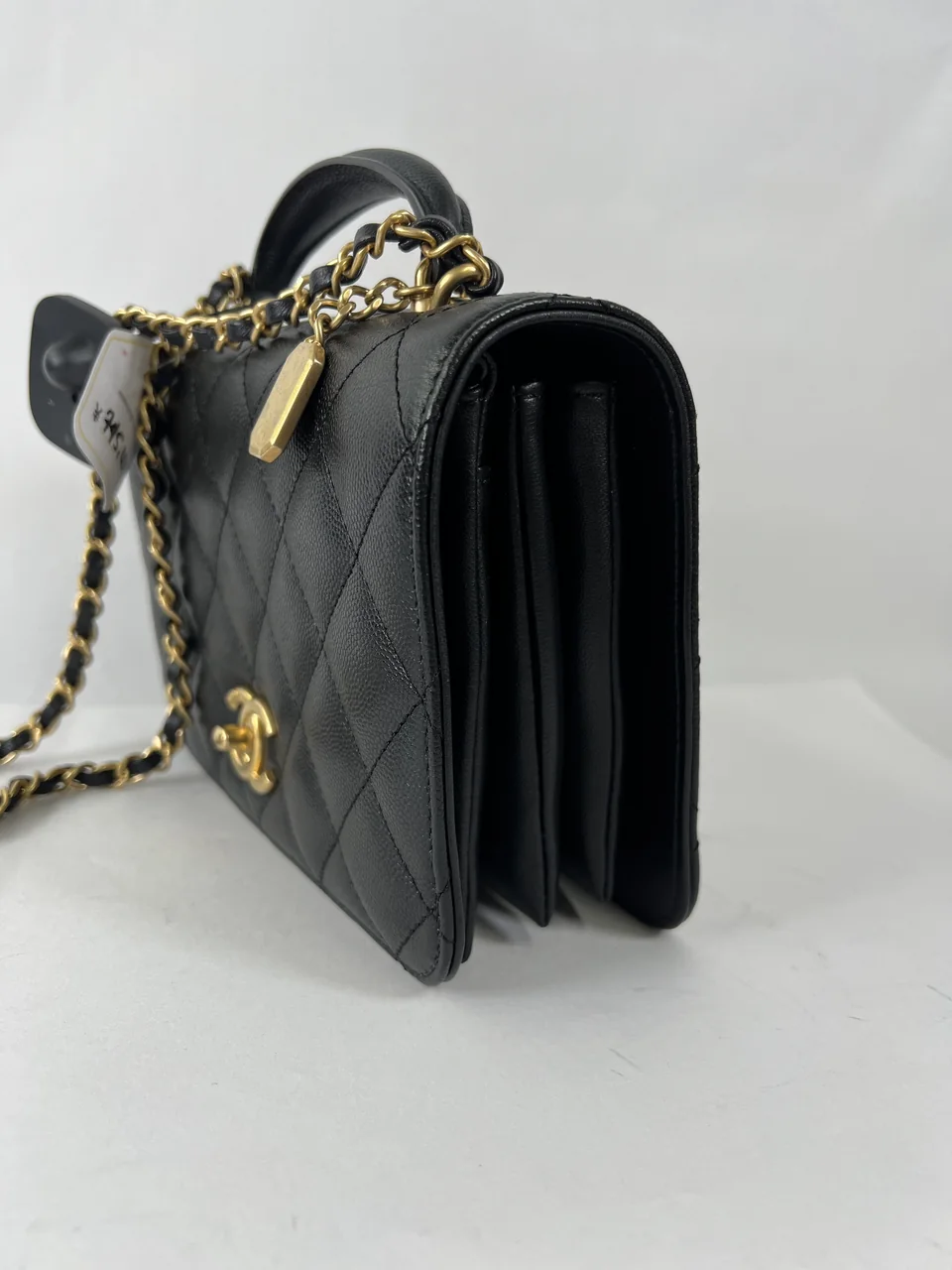 CHANEL CAVIAR MATELASSE FULL FLAP TOP HANDLE view 5