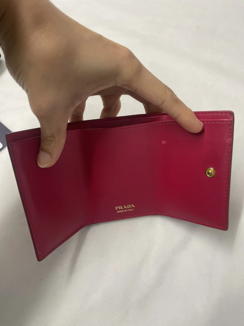 PRADA TRIFOLD COMPACT WALLET (PINK) view 11