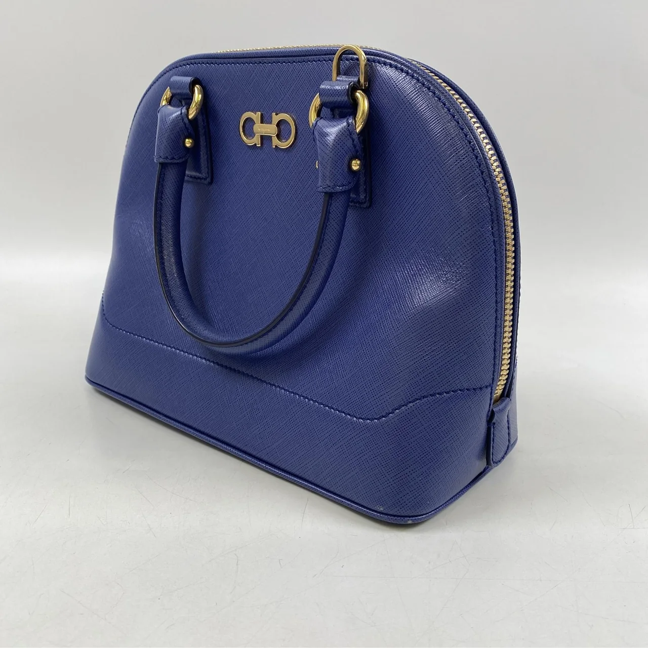 SALVATORE FERRAGAMO GANCINI TWO-WAY BAG (BLUE) view 9