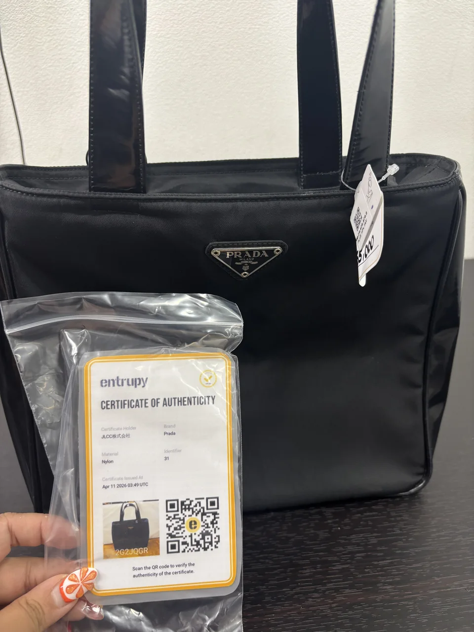 PRADA NYLON HANDBAG (BLACK) view 8