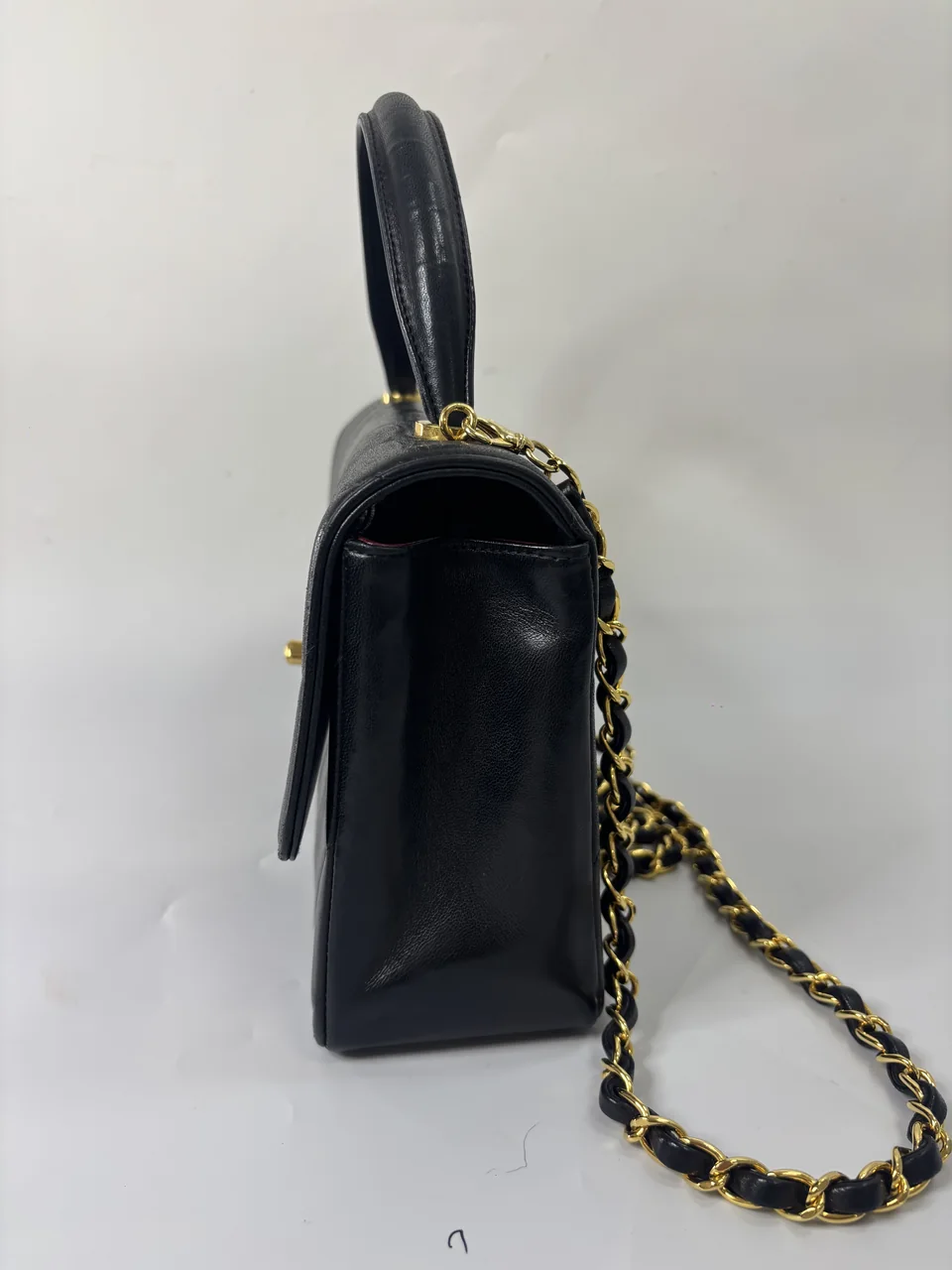 CHANEL LAMB SKIN CHAIN SHOULDER BAG view 4