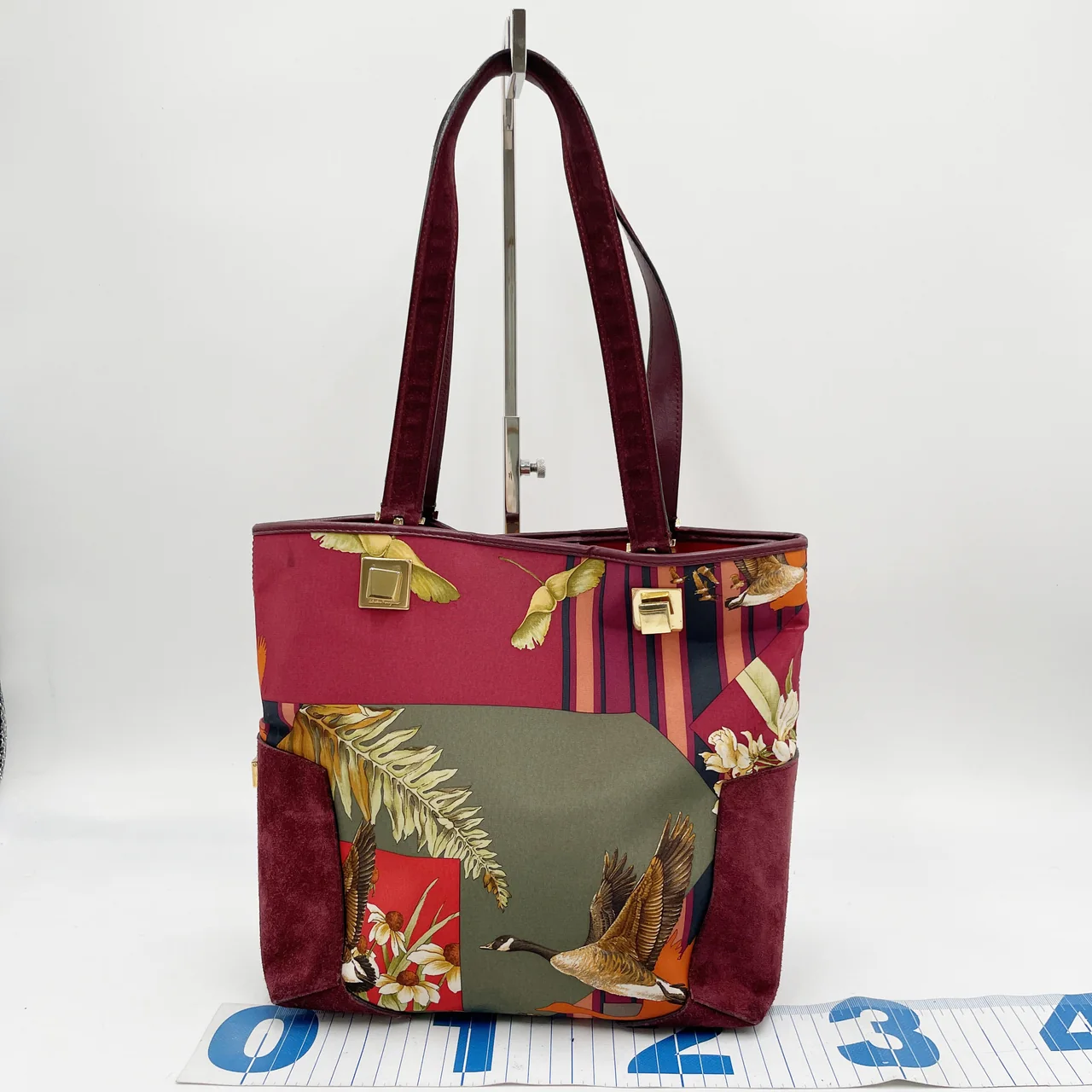 SALVATORE FERRAGAMO SCARF TOTE BAG