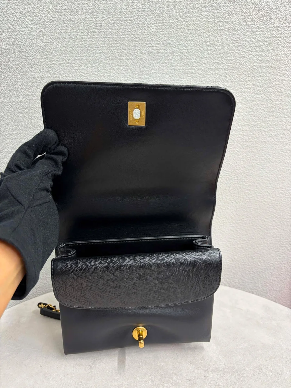 CHANEL CAVIAR MATELASSE FULL FLAP TOP HANDLE view 5