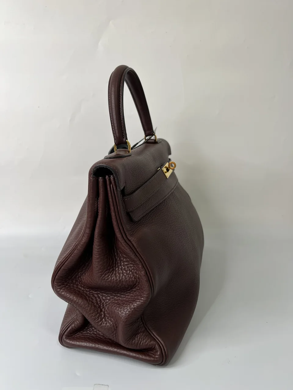 HERMES KELLY 35 (TAURILLON, BROWN, □A STAMP) hover