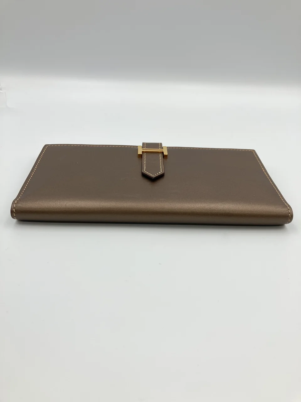 HERMES BEARN (BOX CALF, PEARL BROWN, I STAMP) view 8