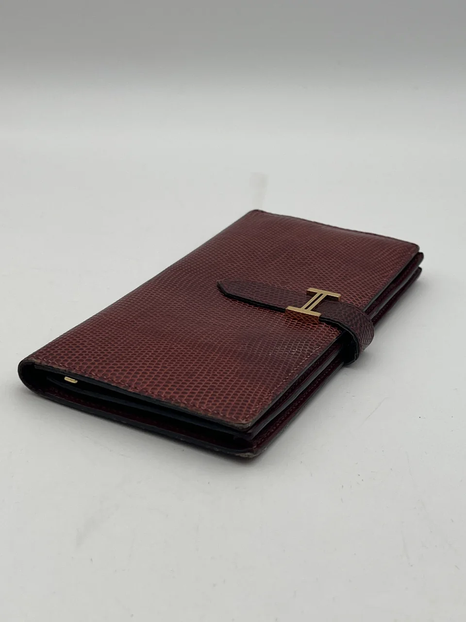 HERMES BEARN SOUFFLET (LIZARD, SANGUINE, □E STAMP) view 3