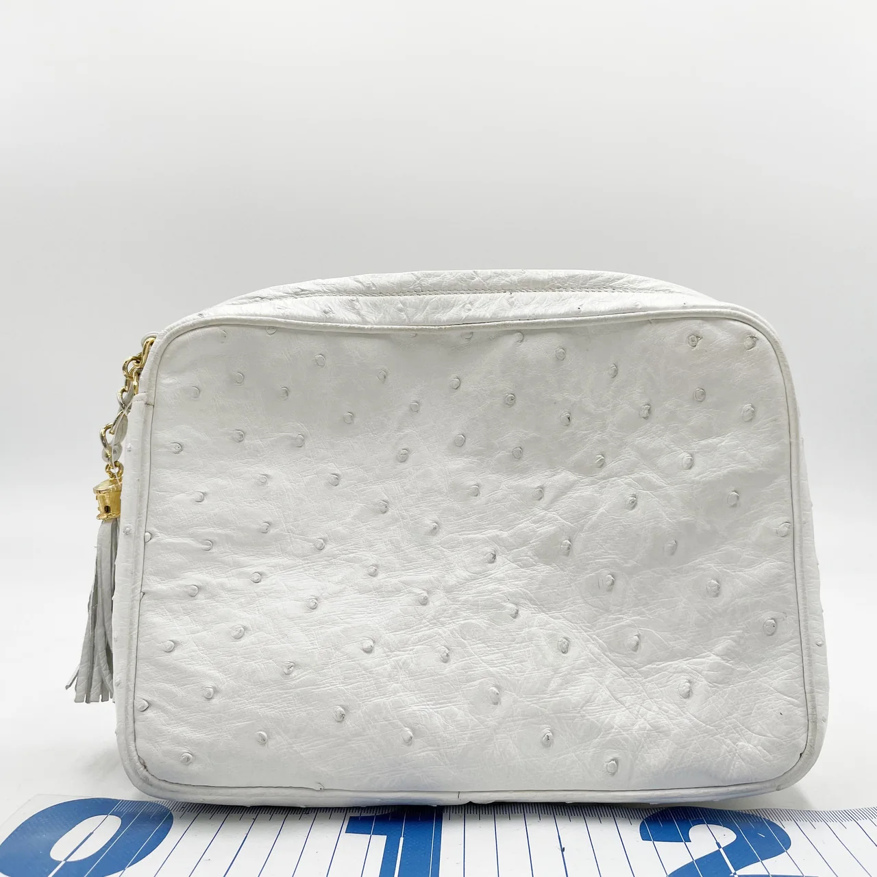 CHANEL OSTRICH CHAIN SHOULDER BAG (5 SERIAL CODE) hover