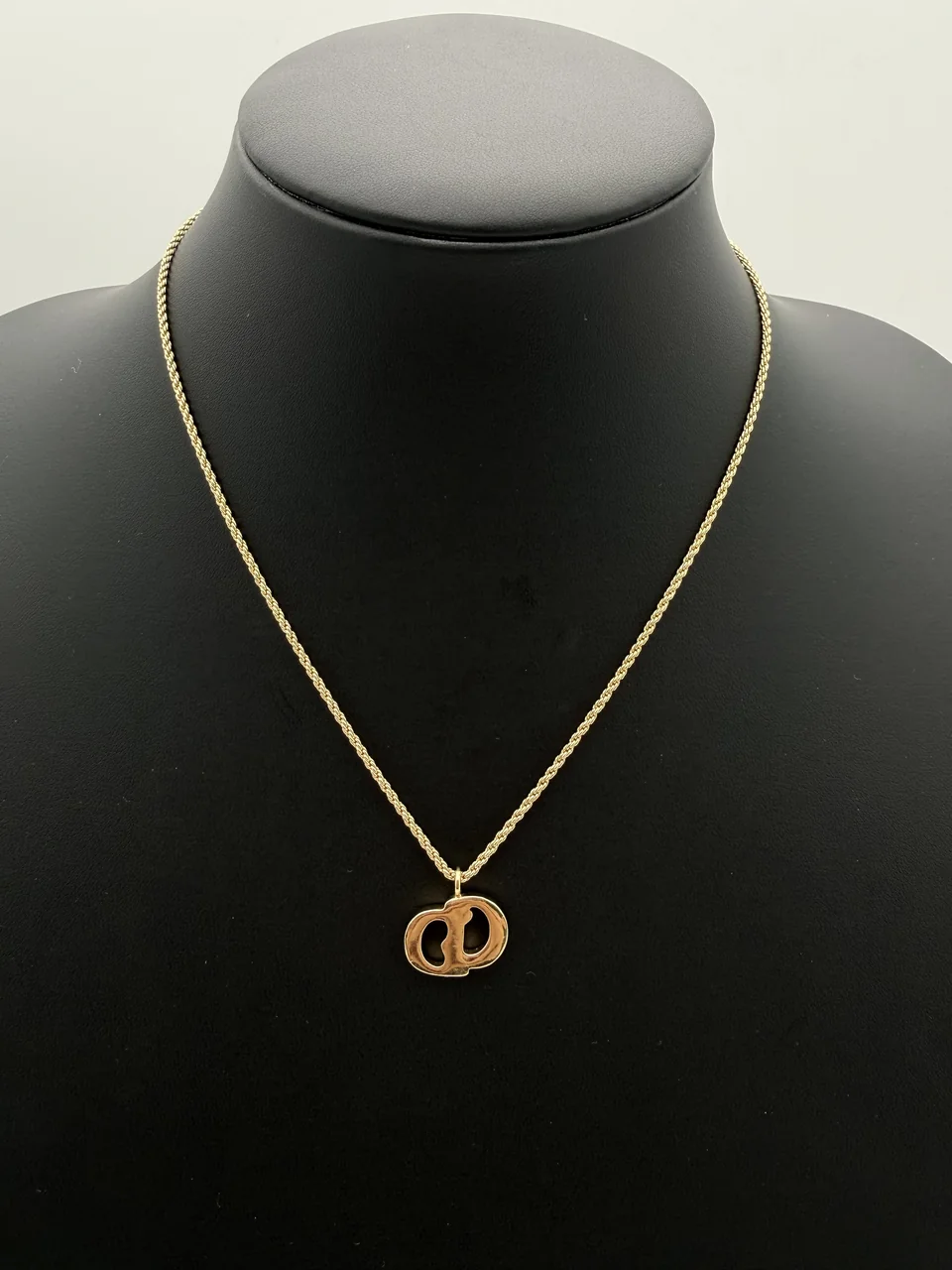 DIOR LOGO TWIST CIRCLE NECKLACE view 9