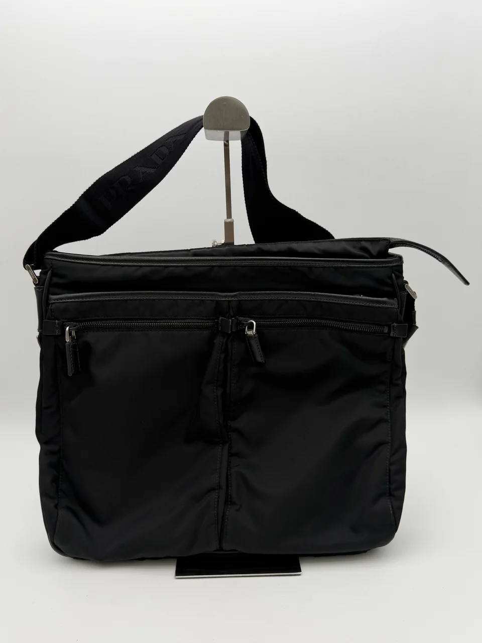 PRADA POCKET SHOULDER BAG (BLACK)