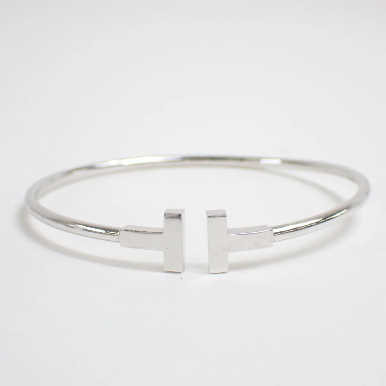 750WG TIFFANY&CO. T-WIRE BANGLE 9.0G