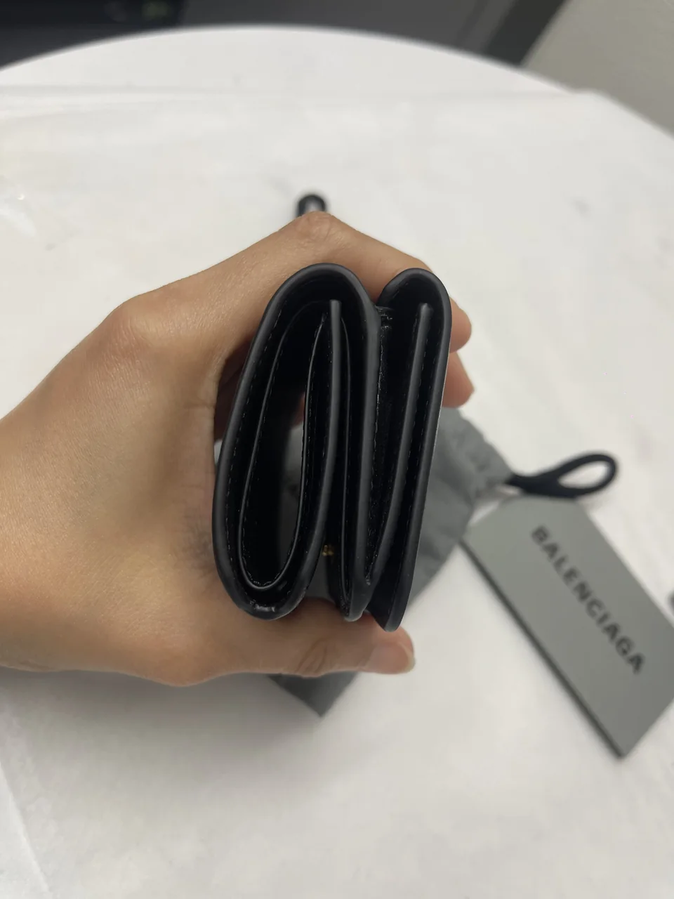 BALENCIAGA TRIFOLD WALLET (BLACK) view 6