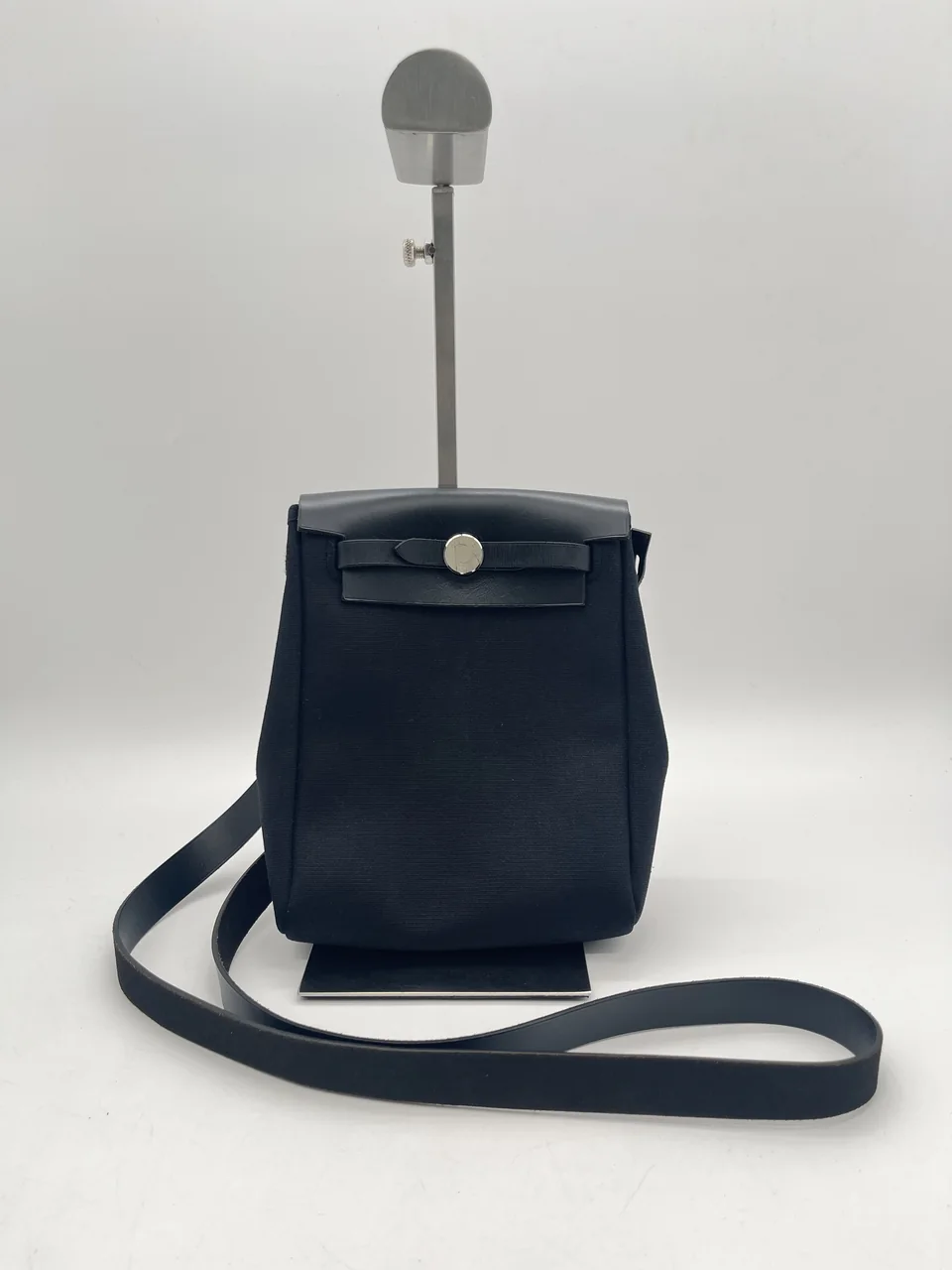 HERMES HERBAG TPM (TOILE OFFICIER X VACHE, □H STAMP)