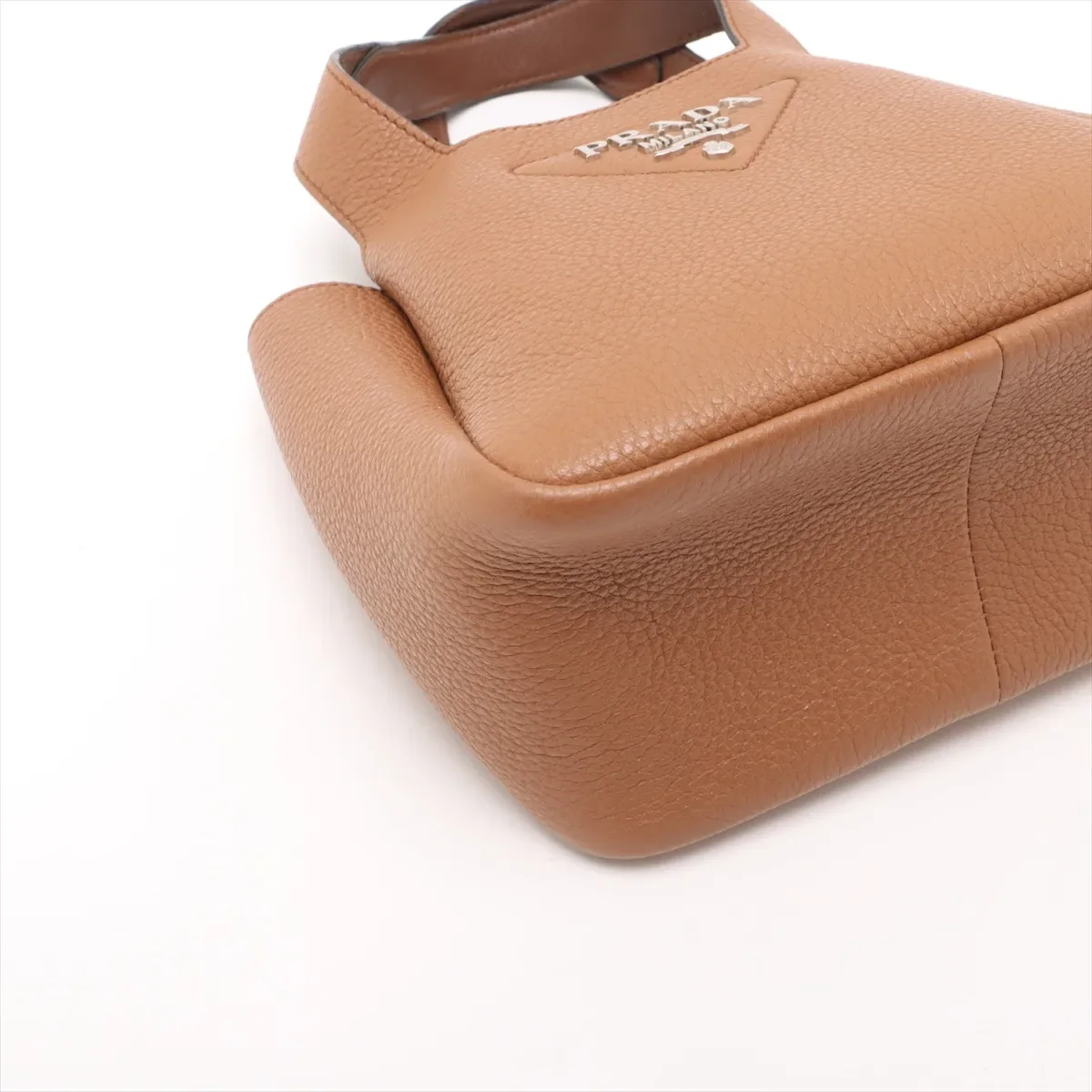PRADA VITELLO DAINO HANDBAG (BROWN) view 4