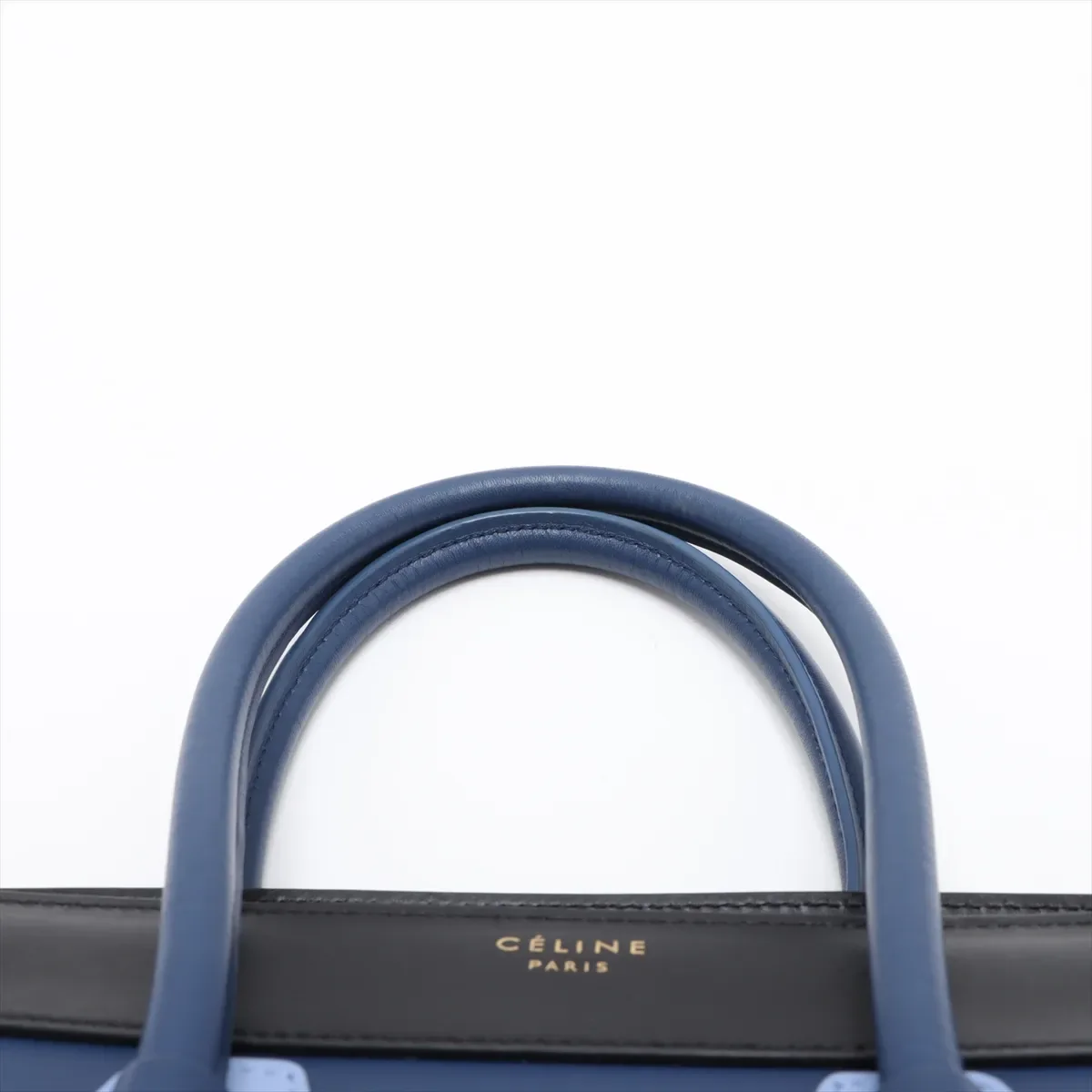 CELINE LUGGAGE MINI SHOPPER (BLACK/BLUE) view 6