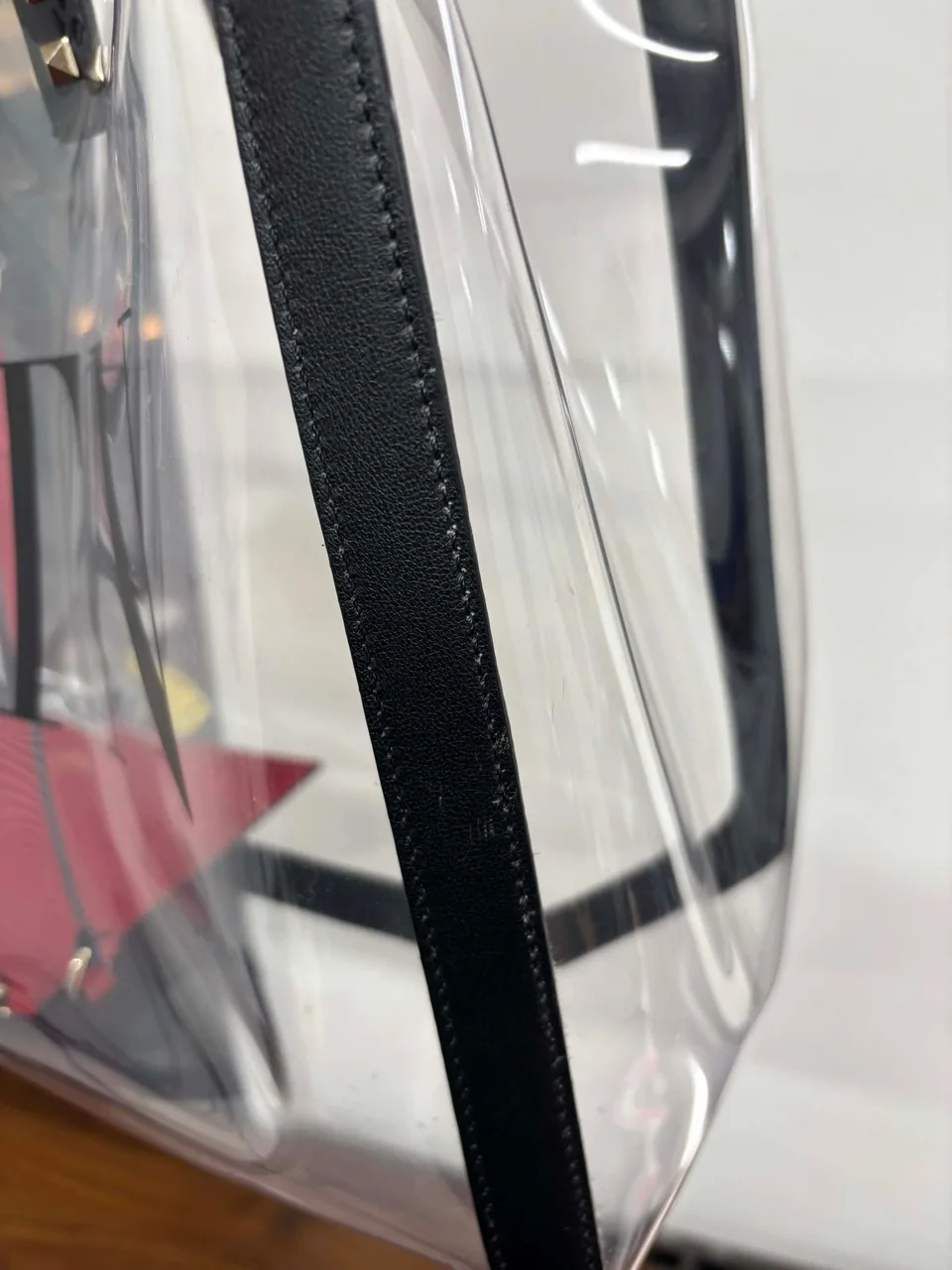 VALENTINO VINYL TOTE BAG (BLACK) view 6