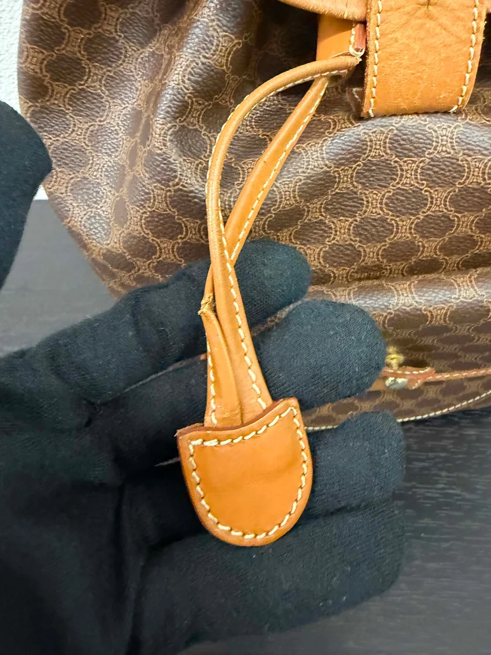 CELINE MACADAM BACKPACK (BROWN) view 7