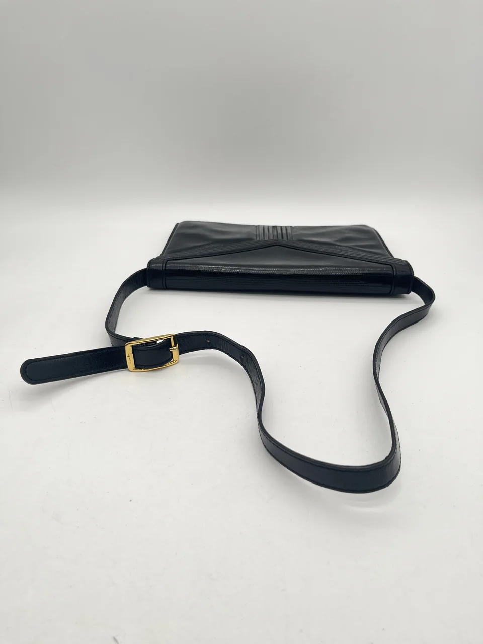 SAINT LAURENT LIZARD SHOULDER BAG (BLACK) view 3