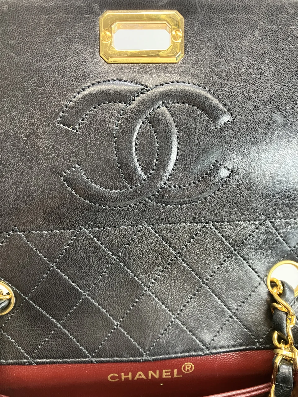 CHANEL LAMB SKIN CHAIN SHOULDER BAG (1 SERIAL CODE) view 13
