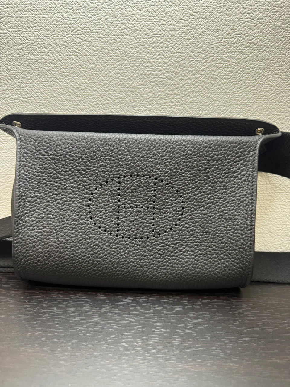 HERMES VIDEPOCHES (TOGO, BLACK, B STAMP)
