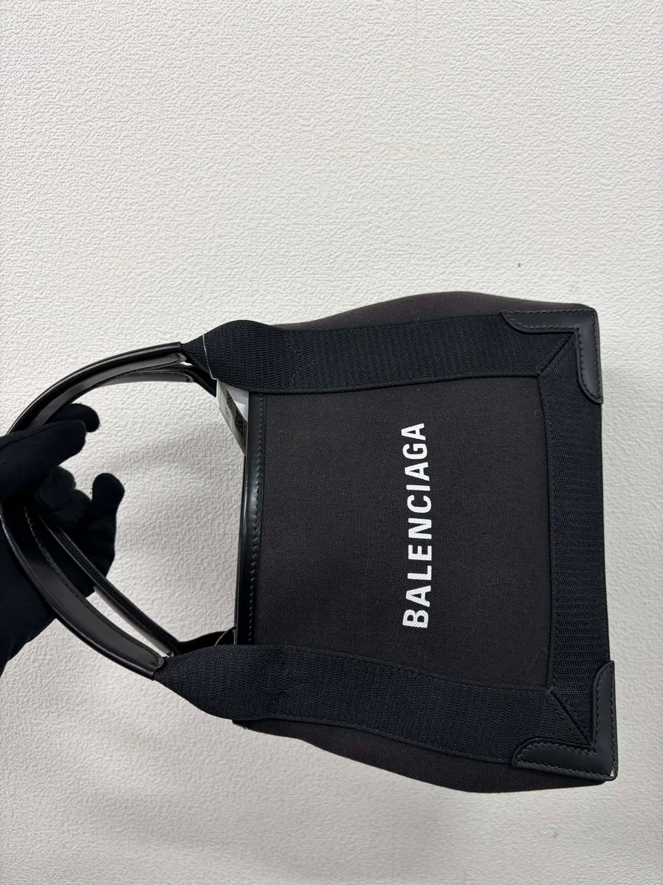 BALENCIAGA NAVY CABAS S (BLACK) view 6