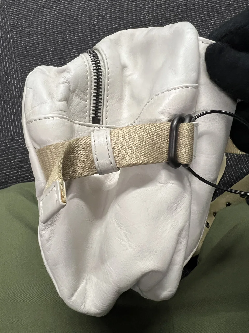 BOTTEGA VENETA INTRECCIATO CROSSBODY BAG (IVORY) view 6