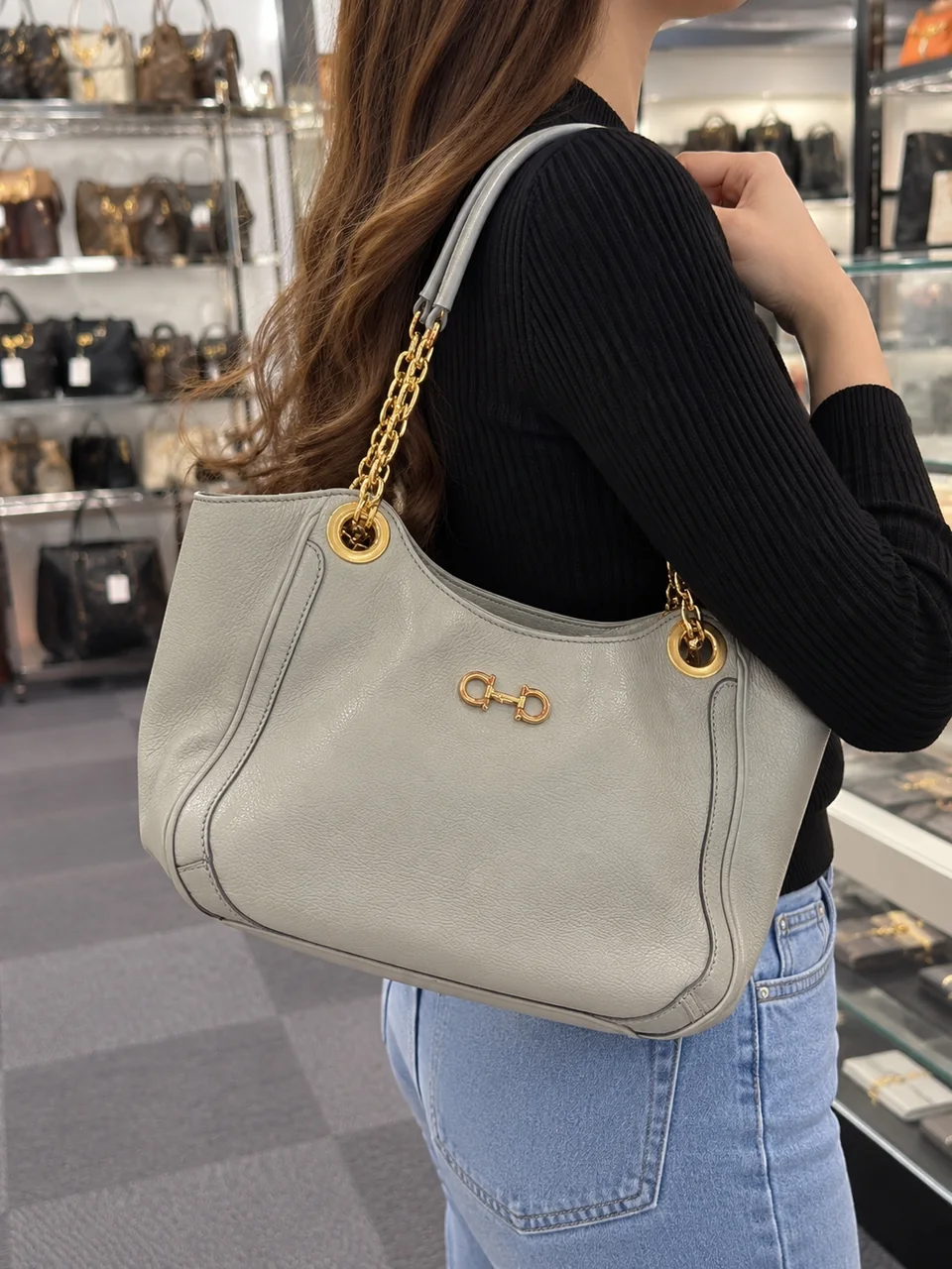 SALVATORRE FERRAGAMO GANCINI CHAIN HANDBAG view 12