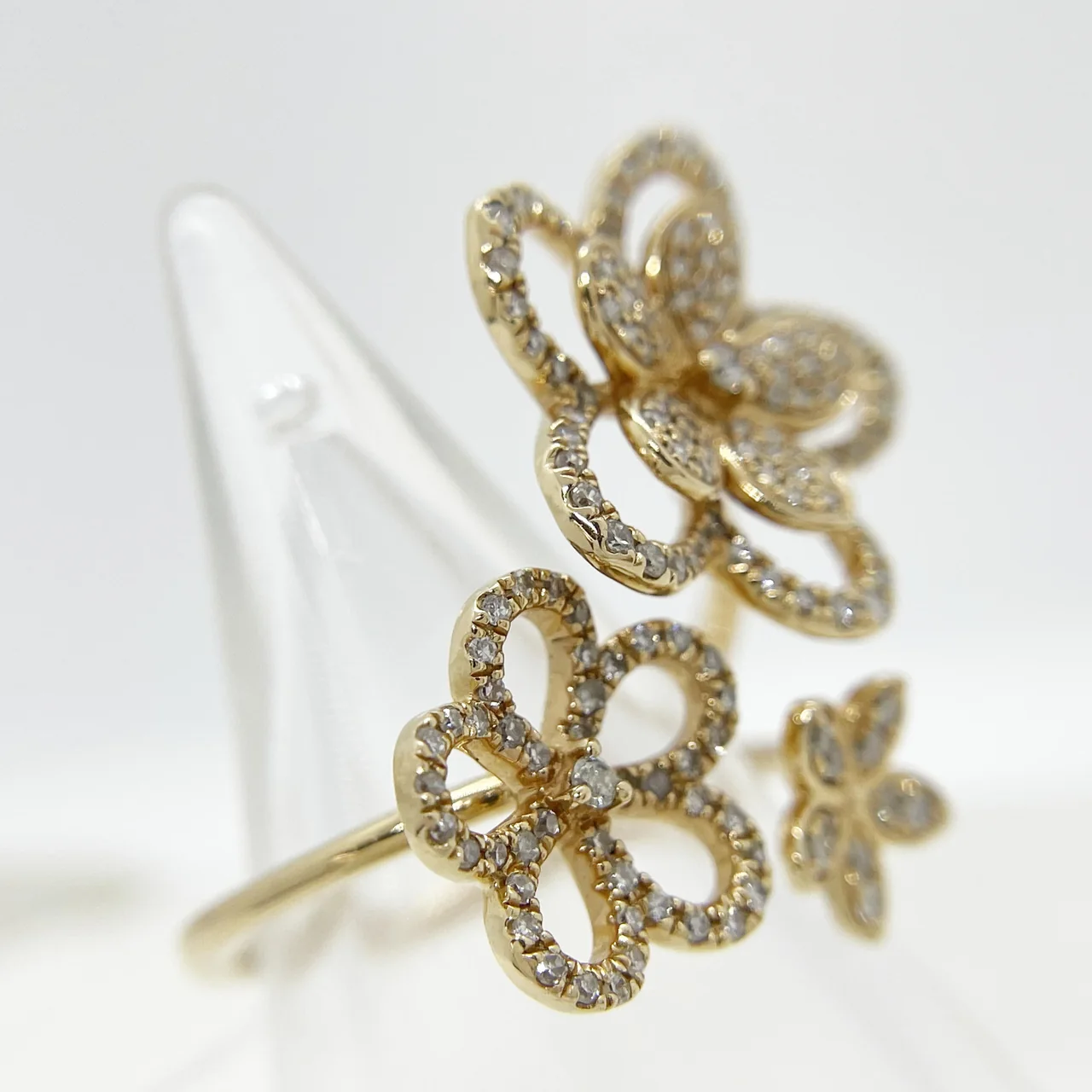 AU750 FLOWER RING FD0.60CT 4.3G view 6