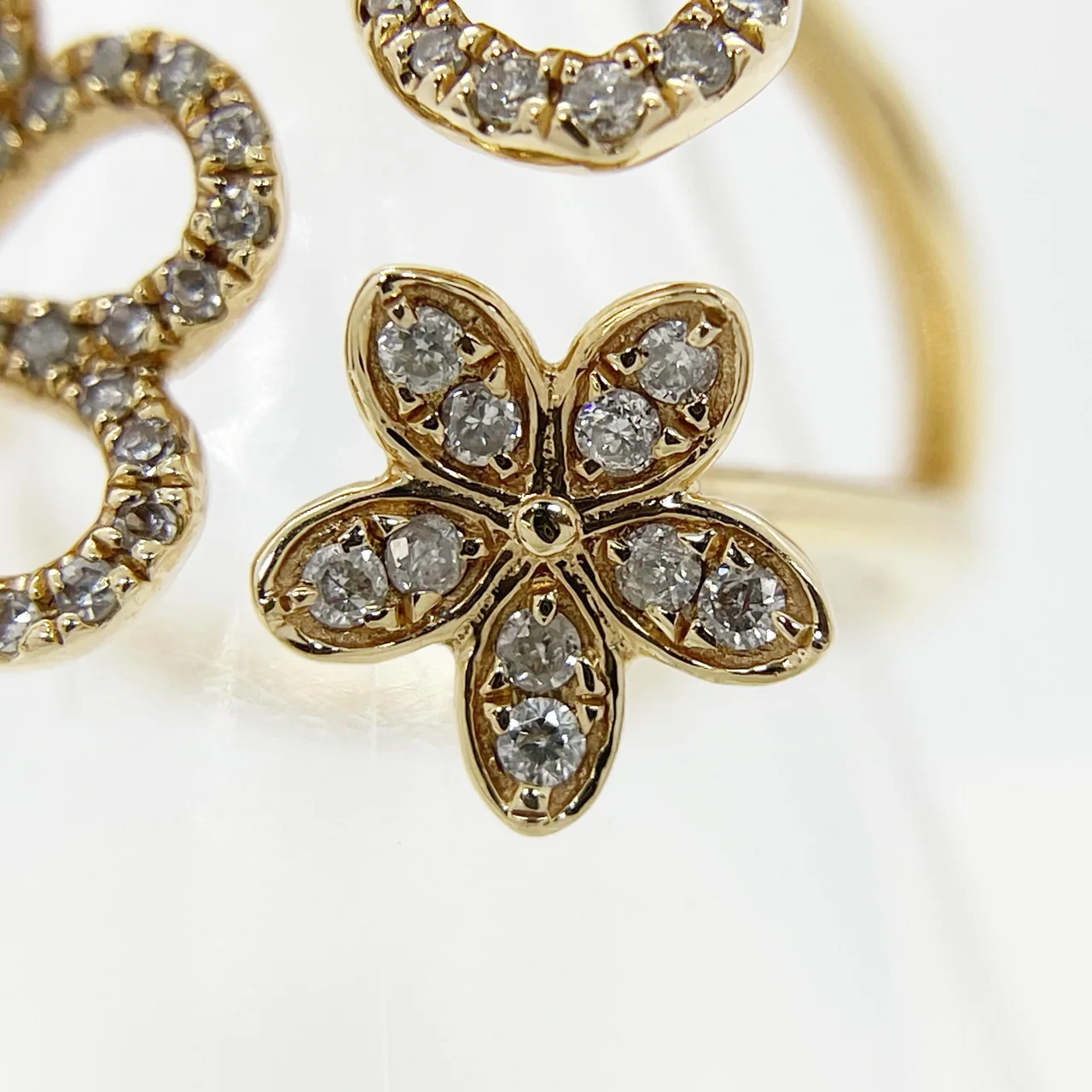 AU750 FLOWER RING FD0.60CT 4.3G view 5