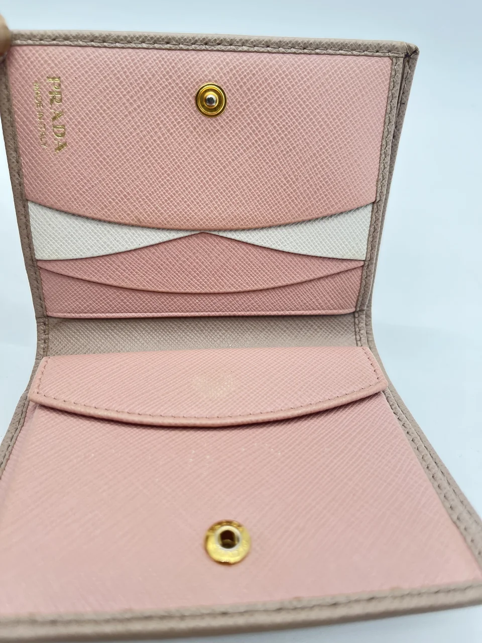 PRADA BIFOLD WALLET (PINK BEIGE) view 5