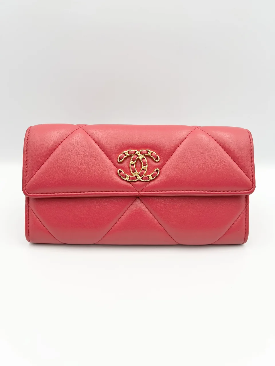 CHANEL 19 LAMB SKIN LONG WALLET view 3