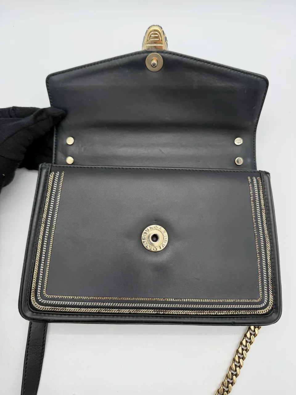 BVLGARI SERPENTI CHAIN SHOULDER BAG (BLACK) view 14