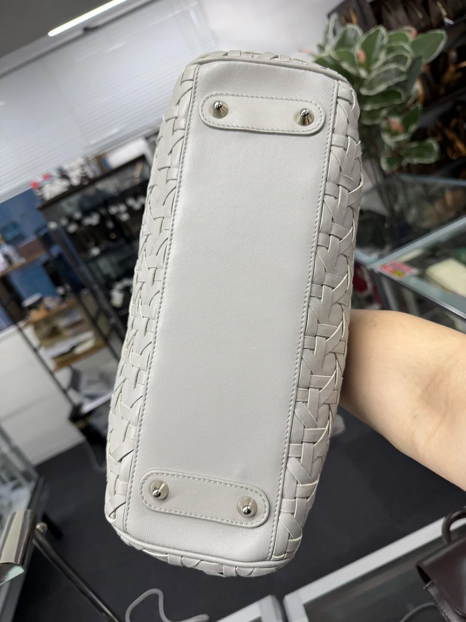 DIOR TWO-WAY HANDBAG (GRAY) view 6