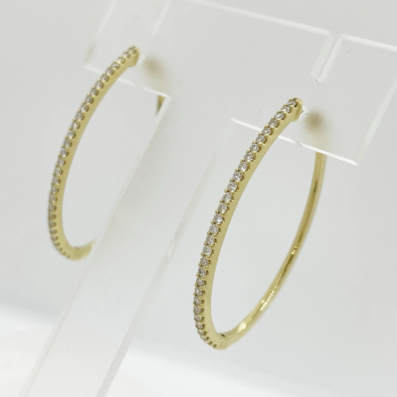 K18 DIAMOND EARRINGS FD0.25CT*2 4.9G