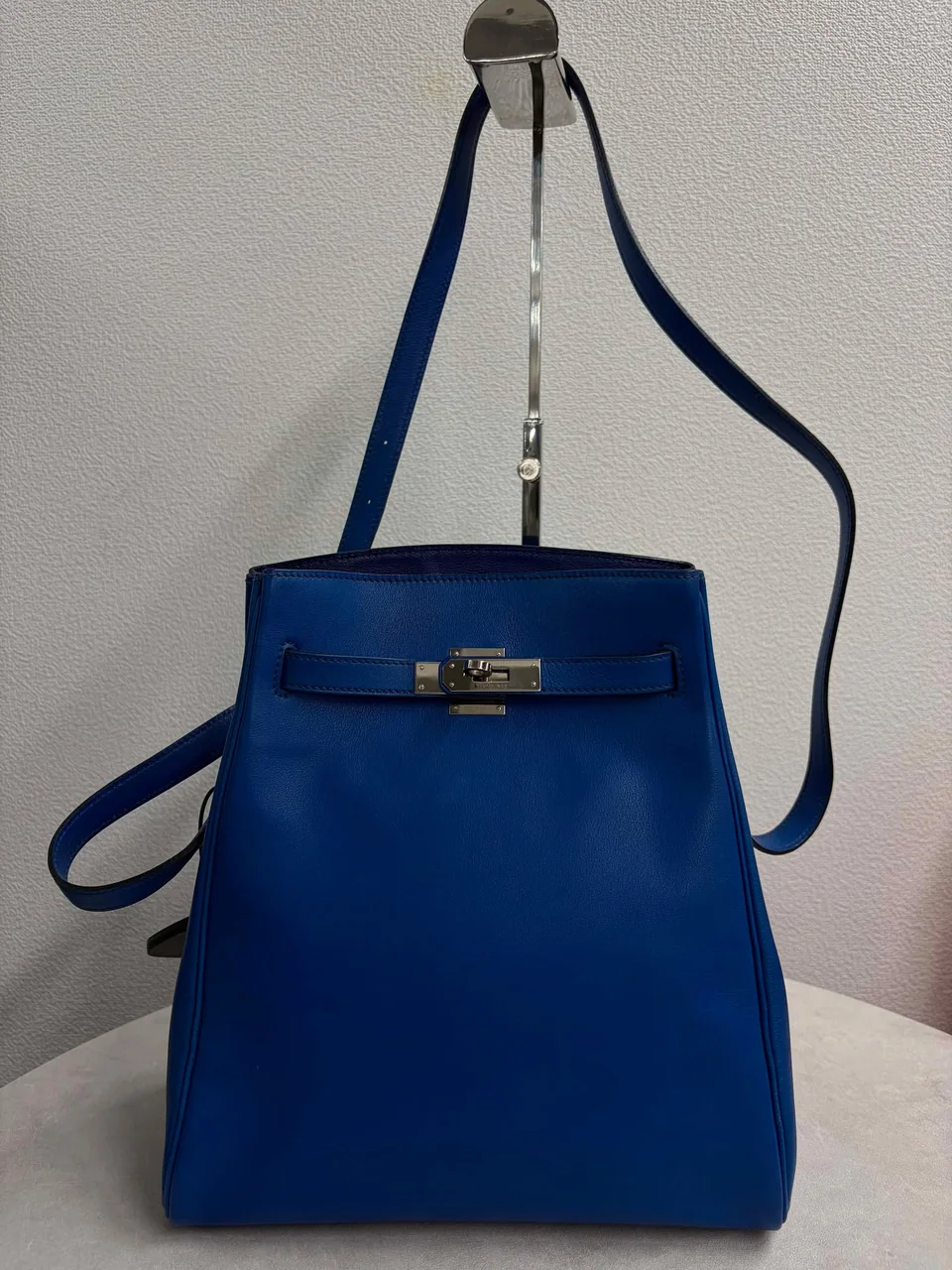 HERMES KELLY SPORTS MM (SWIFT, BLUE, □E STAMP)