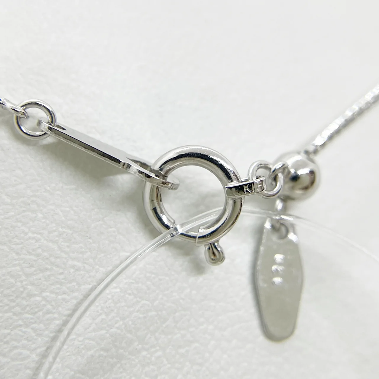 K18WG DIAMOND NECKLACE D0.530CT FD0.26CT 4.3G view 6