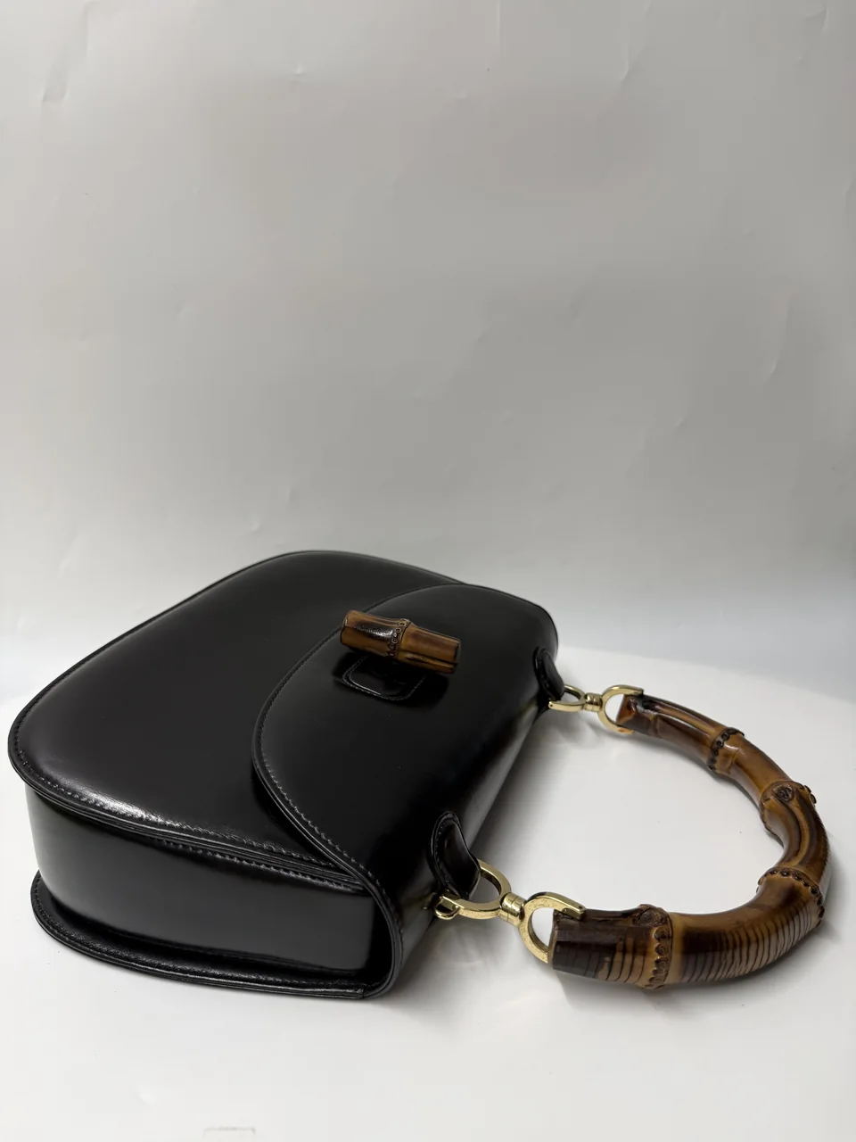 GUCCI BAMBOO HANDBAG (BLACK) view 14