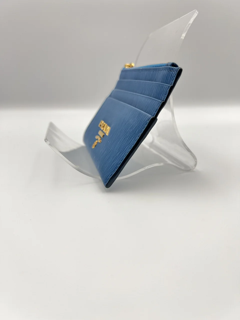 PRADA VITELLO MOVE CARD CASE (BLUE) view 3