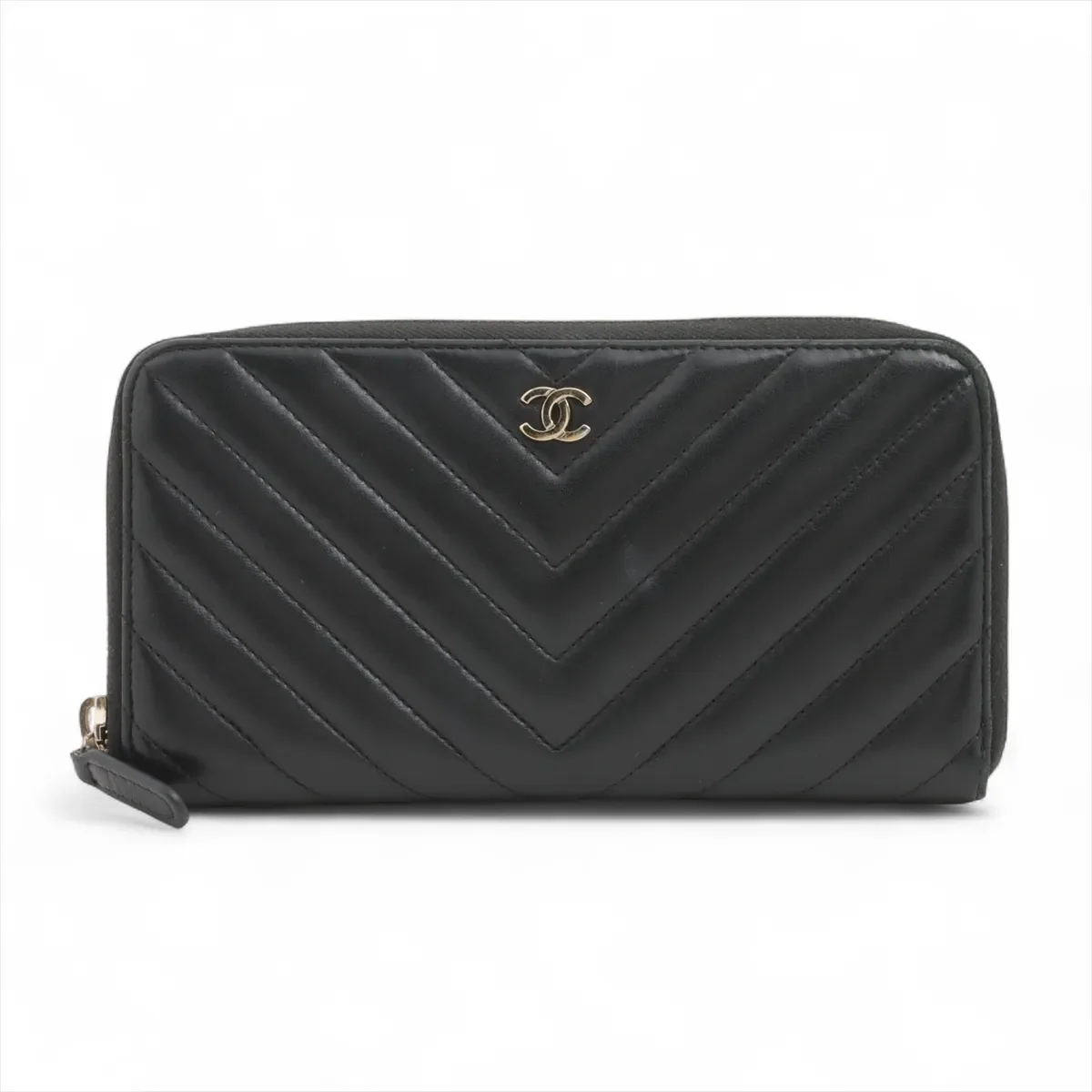 CHANEL LAMB SKIN V-STITCH WALLET (23 SERIAL CODE)