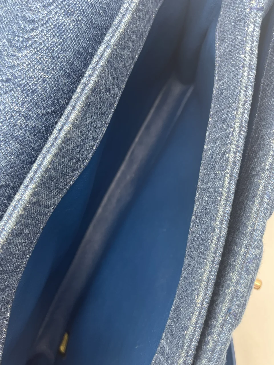CHANEL DENIM MATELASSE TWO-WAY BAG (24 SERIAL CODE) view 9