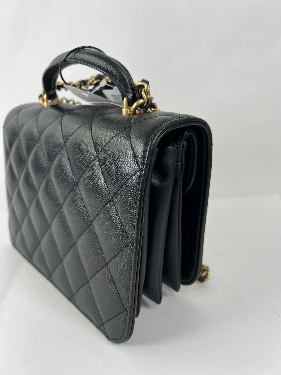 CHANEL CAVIAR MATELASSE FULL FLAP TOP HANDLE view 8