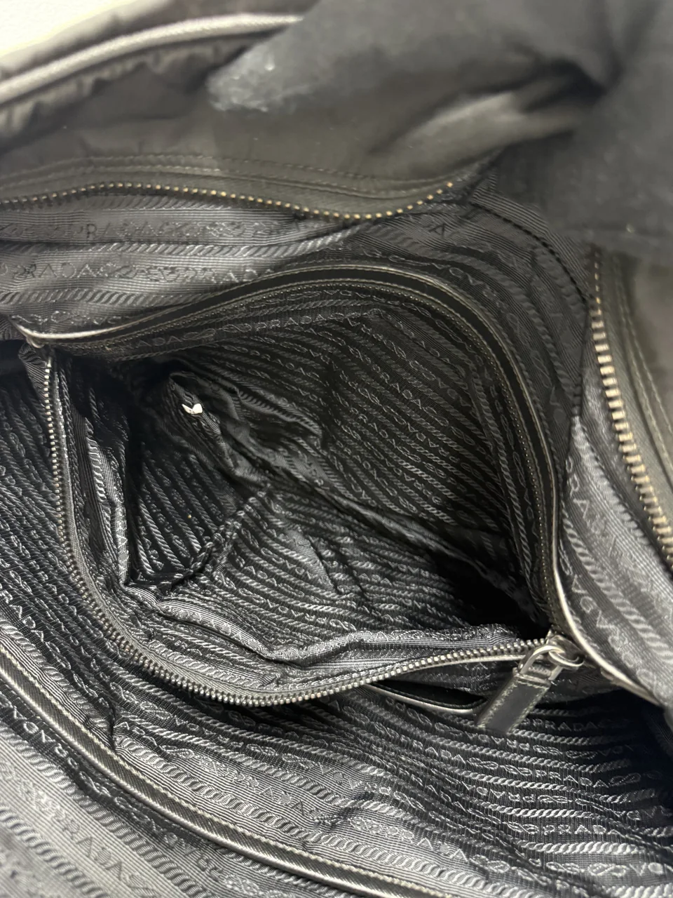 PRADA NYLON TWO-WAY SHOULDER BAG (BLACK) view 14