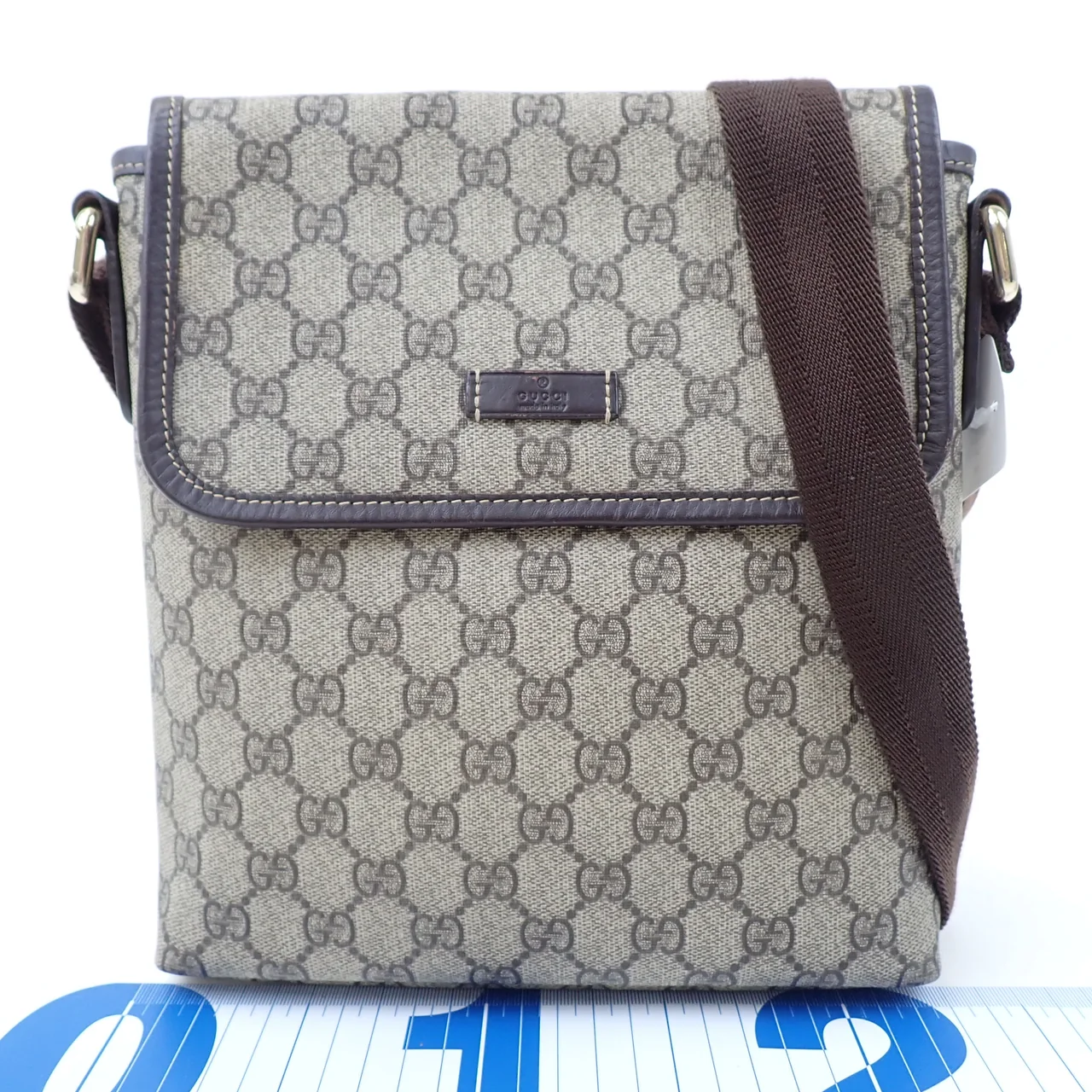 GUCCI GG PLUS SHOULDER BAG (BROWN)