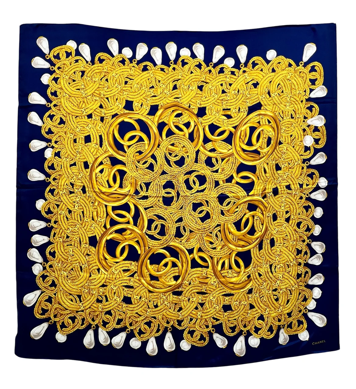 CHANEL SCARF (BLUE/YELLOW)