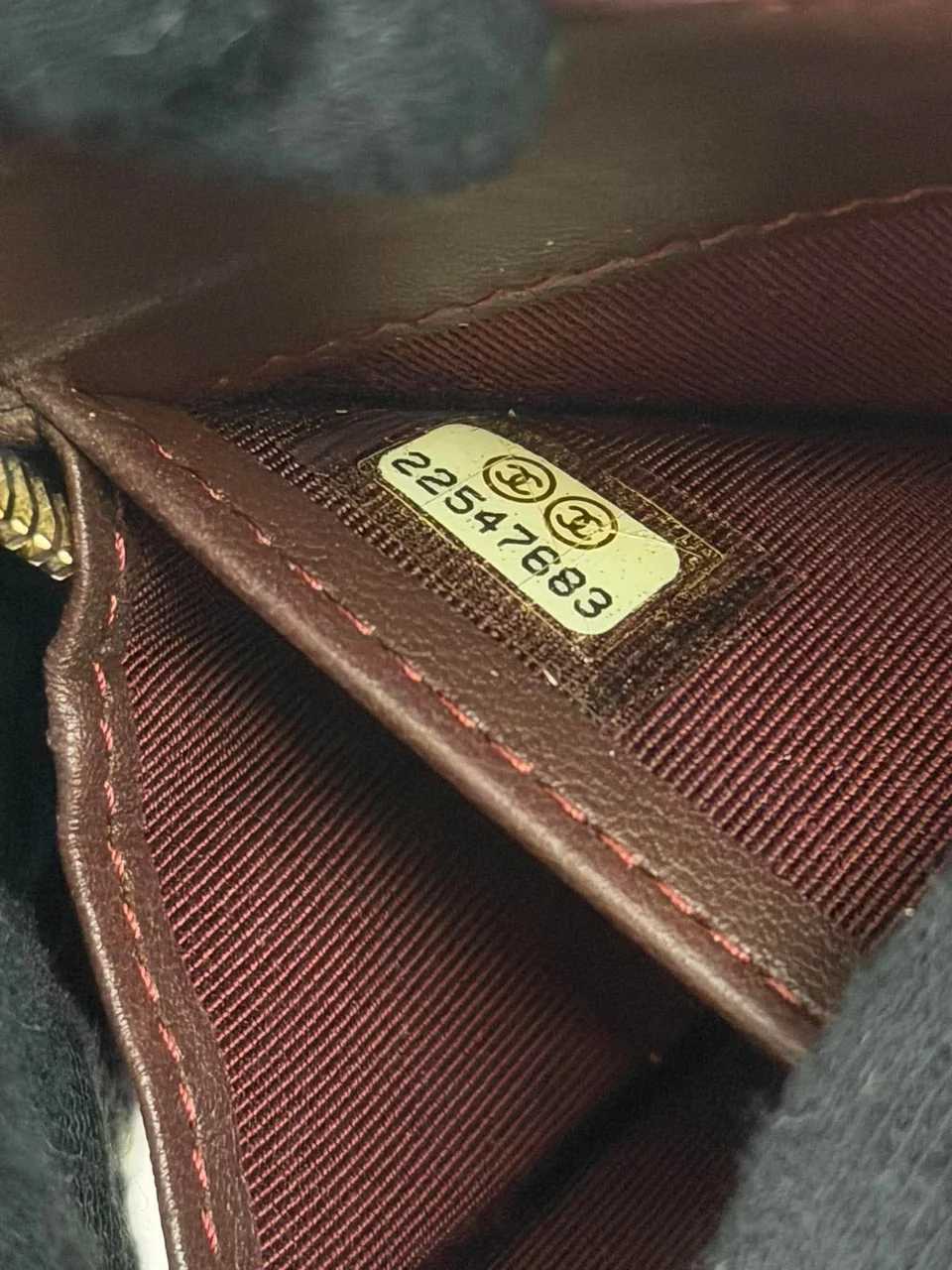 CHANEL LAMB SKIN ROUND FASTENER LONG WALLET view 9