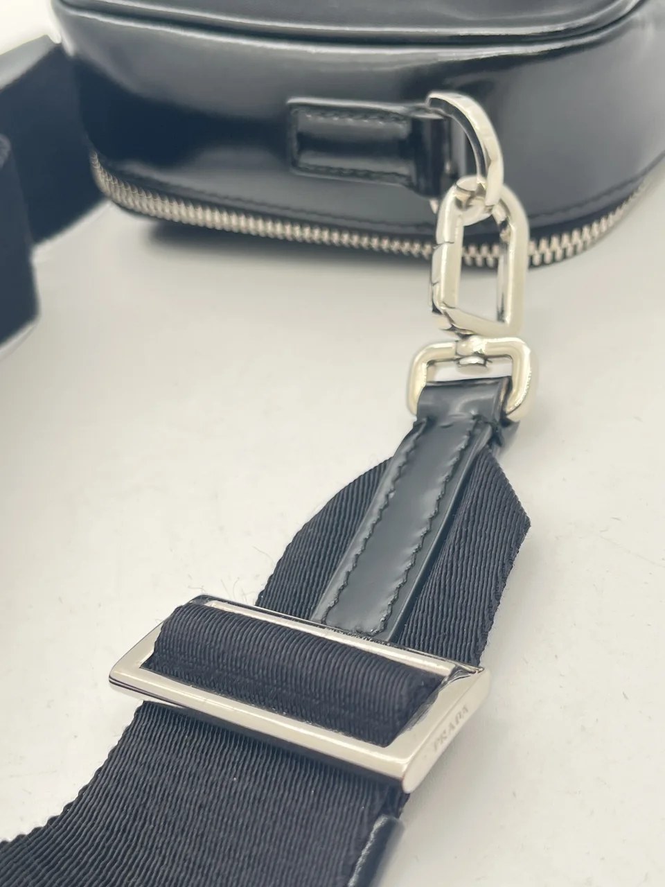 PRADA NYLON SHOULDER BAG (BLACK) view 11