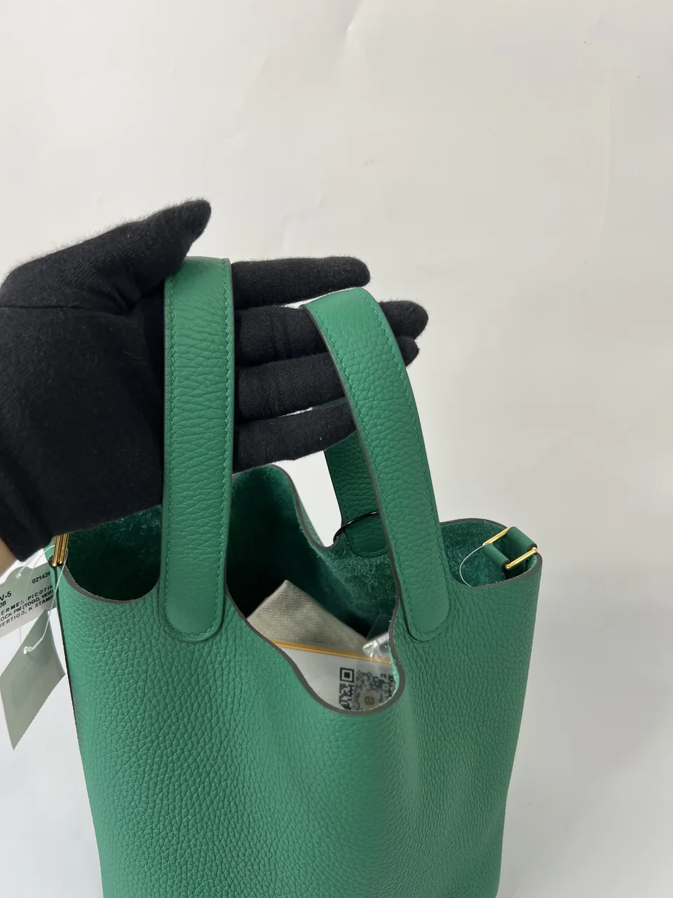 HERMES PICOTIN LOCK PM (TOGO, VERT VERTIGO, K STAMP) view 6