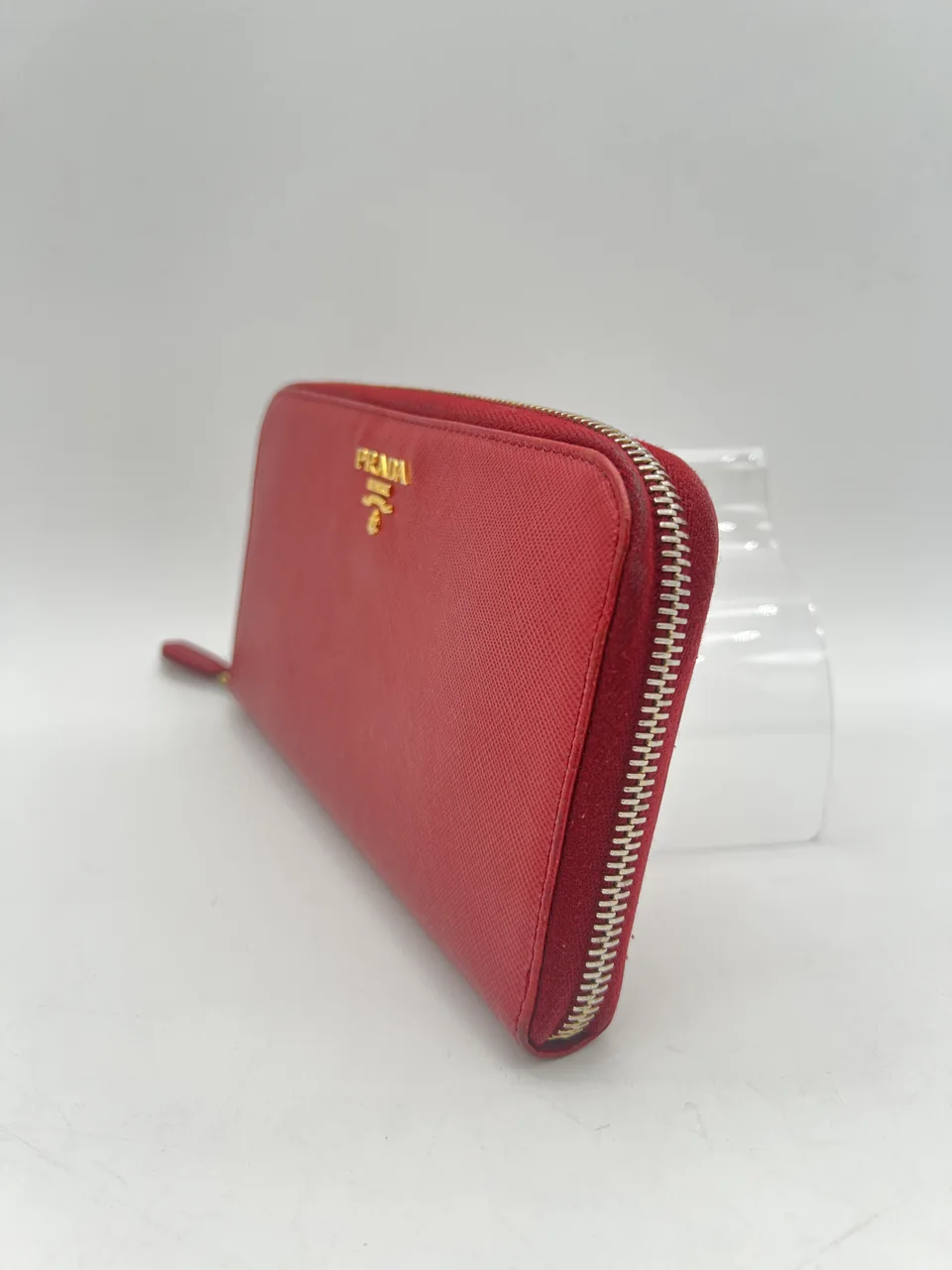 PRADA ROUND FASTENER LONG WALLET (RED) view 4