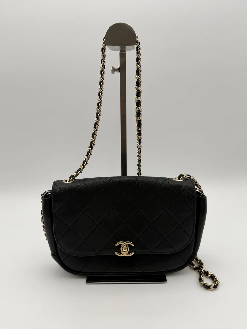 CHANEL CALF SKIN CHAIN SHOULDER BAG (26 SERIAL CODE) hover