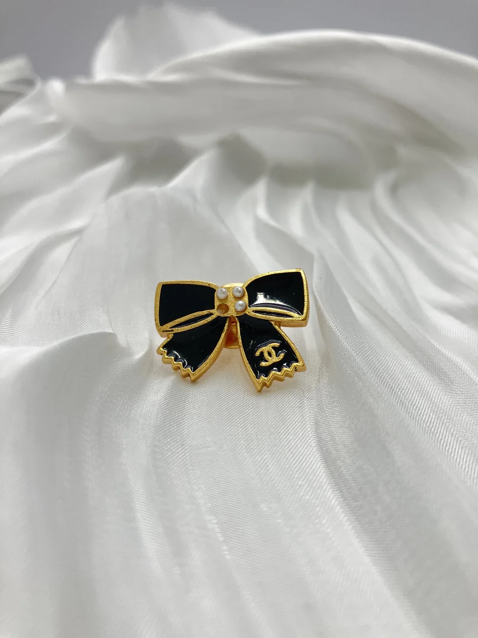 CHANEL RIBBON PIN BROOCH