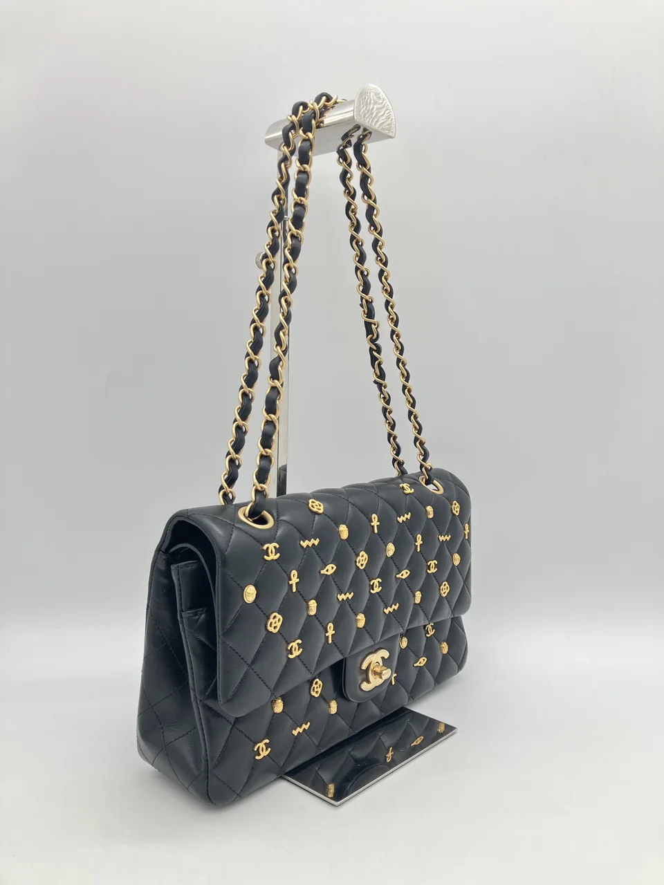 CHANEL MATELASSE 25 EGYPT STUDS DOUBLE FLAP view 3
